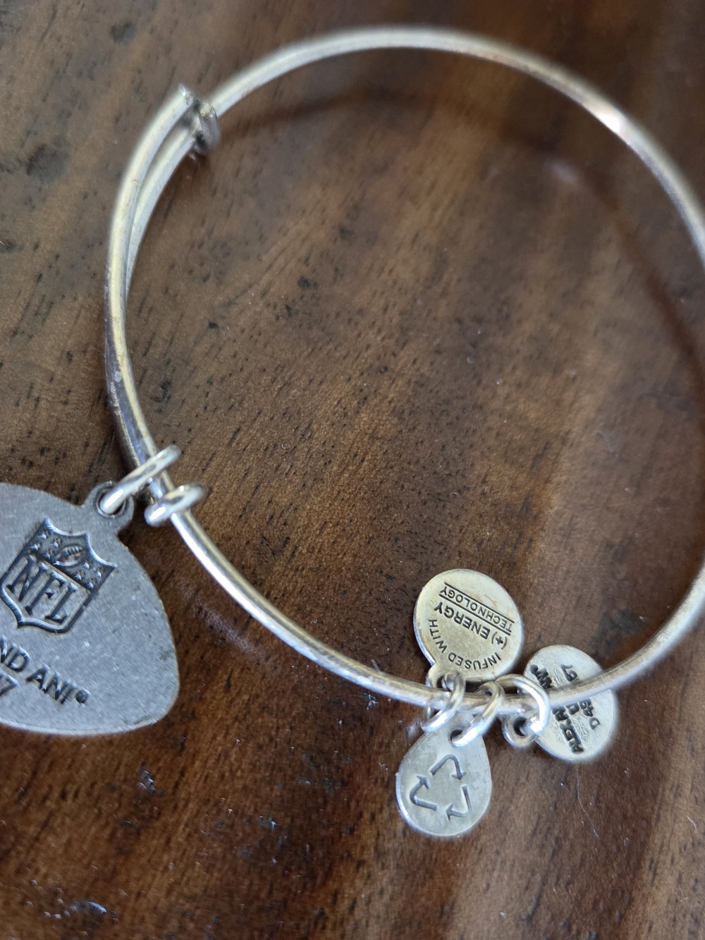Alex and Ani Silver Colts Charm Bangle Bracelet - Picture 2 of 2